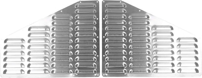 Aluminum Louver Hood Vent Compatible with 1984-2001 Jeep XJ Cherokee/ 1986-1992 Jeep Comanche Cooling Panels Pair Kit Bolt On LYAM-453