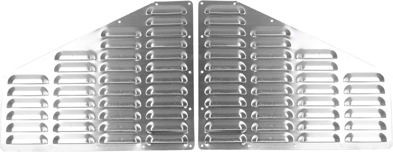 Aluminum Louver Hood Vent Compatible with 1984-2001 Jeep XJ Cherokee/ 1986-1992 Jeep Comanche Cooling Panels Pair Kit Bolt On LYAM-453