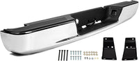 Load image into Gallery viewer, KUAFU Rear Step Bumper Assembly Compatible With 2002-2008 Dodge Ram 1500 2003-2009 Ram 2500 3500 Replace for CH1103111 CH1103108 W/Top Pads &amp; &amp; license Plate lamp Chrome LYAM-363S
