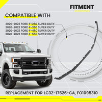 Load image into Gallery viewer, KUAFU Front Lower Deflector Valance Panel Compatible with 2020-2022 Ford F250 F350 F450 F550 Super Duty LC3Z-17626-CA Bumper Valance (Tremor Package Only) Plastic (PP) Black LYAP-X1131
