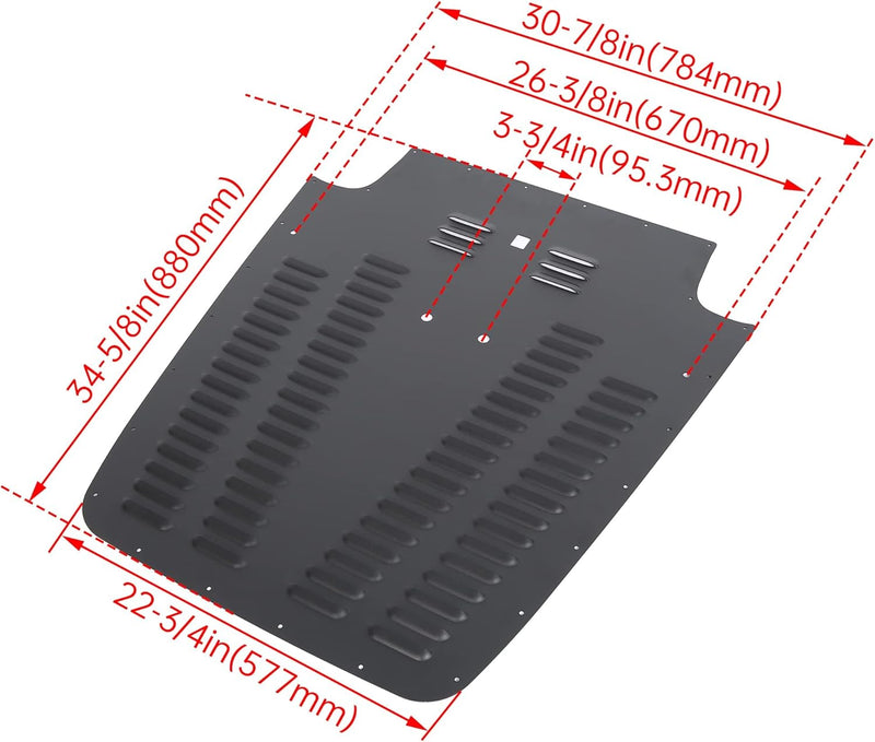 Aluminum Alloy Vented Hood Louver Kit Compatible with Jeep Wrangler TJ/LJ 2003-2006 LYAM-307S