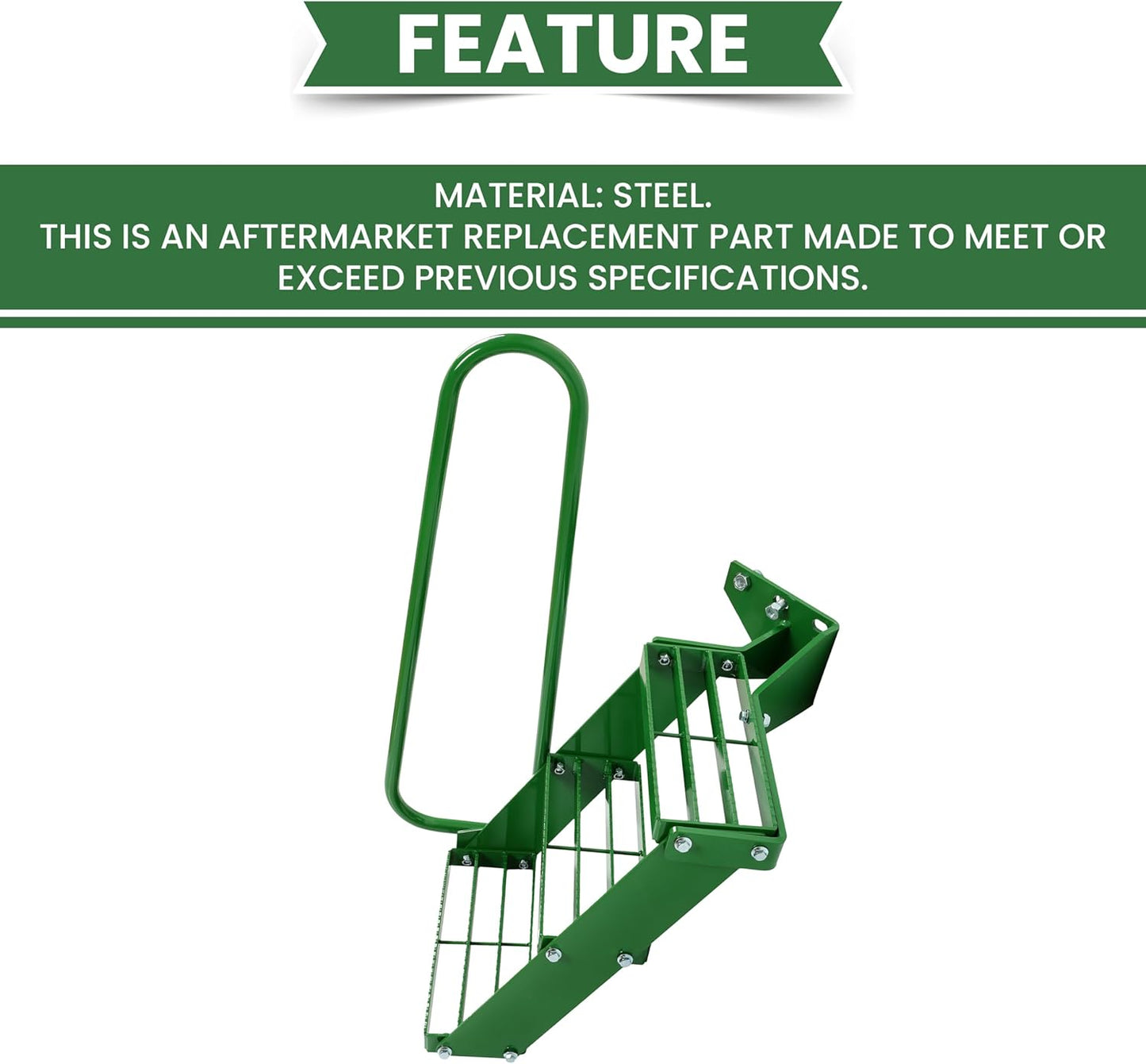 HECASA Left Hand Stair Step Kit Compatible with John Deere 4050 4240 4430 4630 4440 4230 LH Handrail LYJD-024