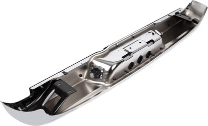 Rear Step Bumper Assembly Compatible With 2002-2008 Dodge Ram 1500 2003-2009 Ram 2500 3500 Replace for CH1103111 CH1103108 W/Top Pads & & license Plate lamp Chrome LYAM-363S