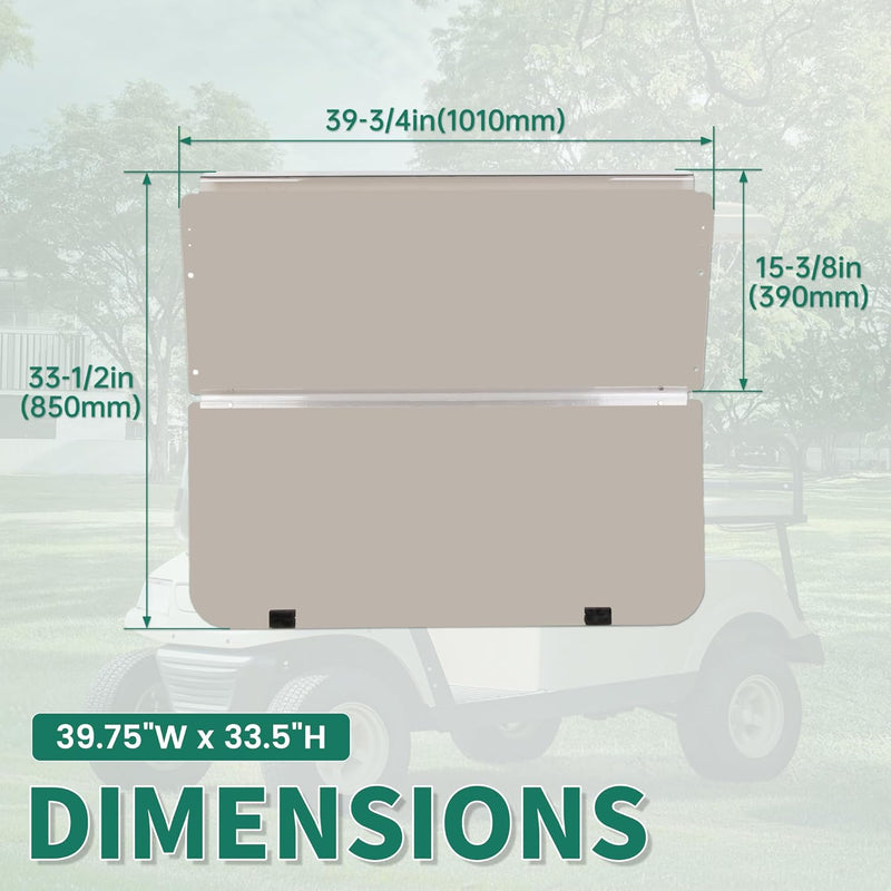 Tinted Windshield Compatible with 1982-2000.5 Club Car DS Golf Cart Smoke Style Fold Down Windscreen B23-61-S