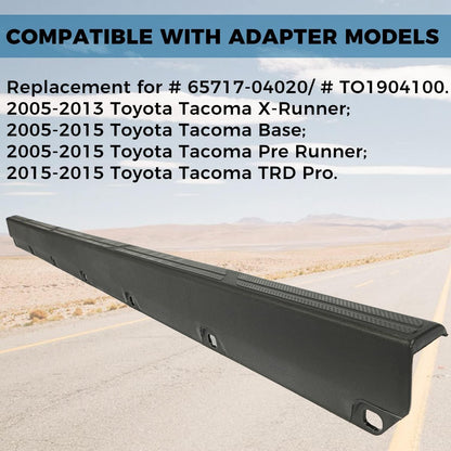 Tailgate Molding Cover Cap Compatible with 2005-2015 Toyota Tacoma Replace for 65717-04020 TO1904100 Top Protector LYAP-242S