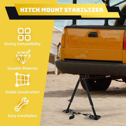 Hitch Mount Stabilizer Fit Any RV W/ 2inches Hitch Receivers Motorhomes Truck Campers Travel Trailers 5th Wheels Hitch Stabilizer Adjustable Height of 19-5/8inches-31-1/8inches LYOM-254