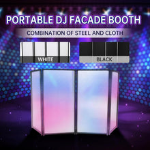 Portable DJ Facade Booth Foldable Cover Screen with White/Black Facade+Cloth Frame Booth Steel +Travel Bag Case Projector Display Scrim Panel with Folding LYOM-063