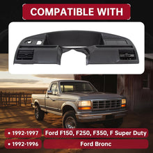 Dash Panel Bezel Cover Compatible with 1992-1997 Ford F250 F350 Bronco Replacement for F2TZ-15044D70-A (Gas Engines ONLY) LYAP-374