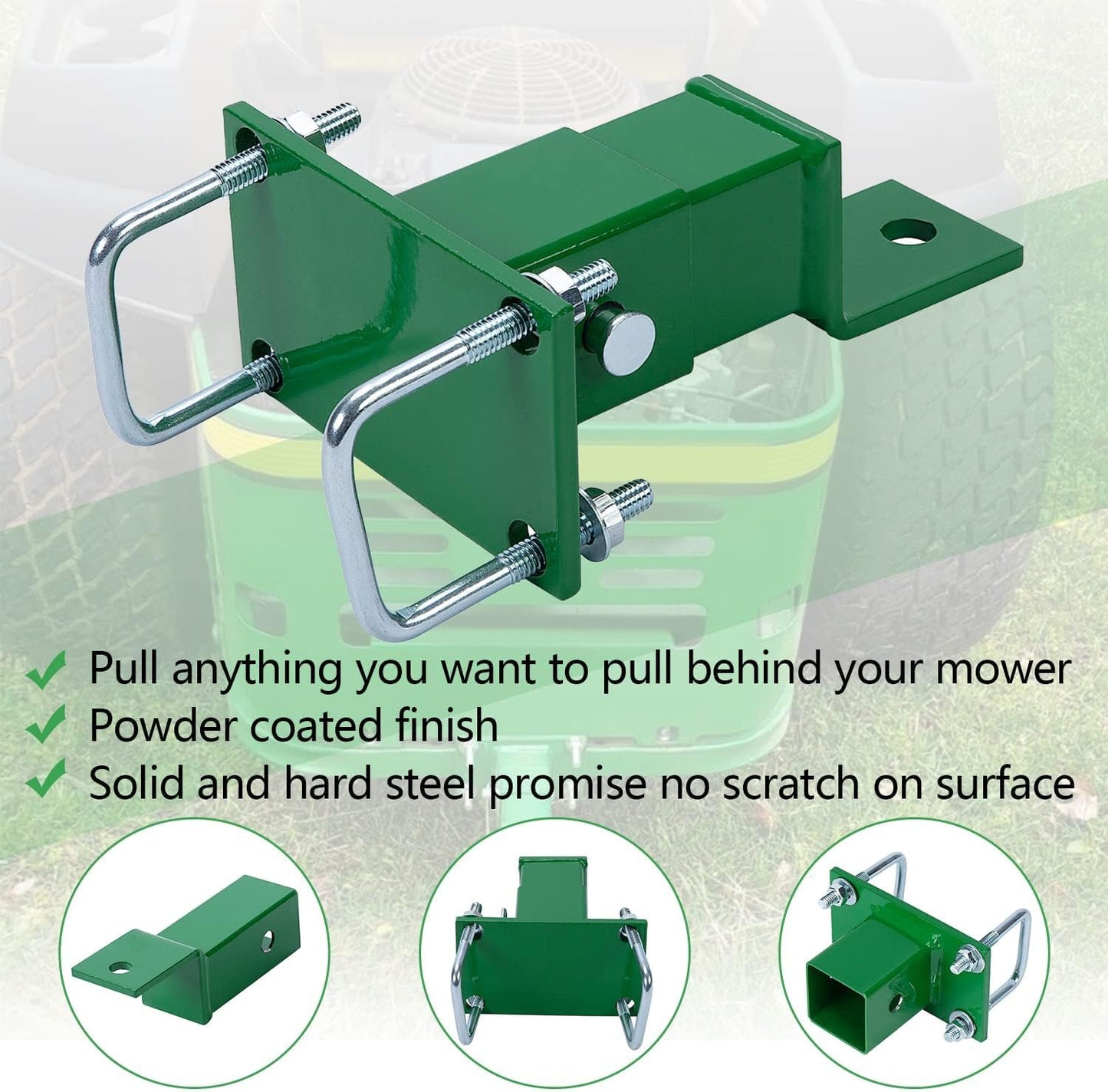 Rear Tractor Zero Turn Trailer Hitch Lawn Mower Compatible with John Deere 400 Series Ztrac & 200, 400, 600 Series & Z224 Z225 Z245 Z445 Z425 Z465 & Z910 Z920 Z925 Z930 Z950 Z960 Z970 LYJD-002