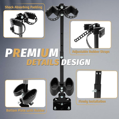 Gun Rack Compatible with Polaris Ranger RZR General Can-Am Defender Pioneer Maverick Kawasaki Mule Teryx Kubota Golf Cart Gun Vertical Floor Mount Truck UTV Gun Holder LYMM-132