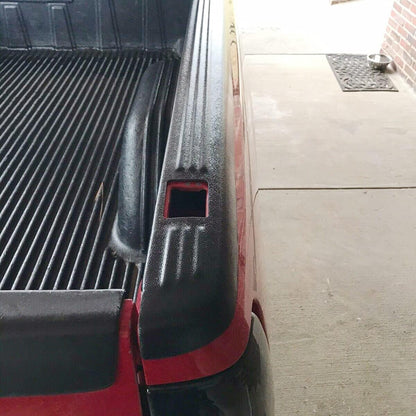 Truck Bed Rail Caps W/Holes Compatible with 1999-2006 Chevrolet Silverado & GMC Sierra 1500 2500 3500 (Classic only) W/Stake Holes 6'6inches Bed Black Ribbed Finish (Set of 2) LYAP-206-DK