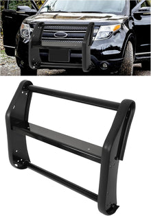 Grille Brush Guard Compatible with 2011-2015 Ford Explorer Front Grill Push Bar Black Steel Powder Coated Heavy Duty Bull Bar LYAM-X1066