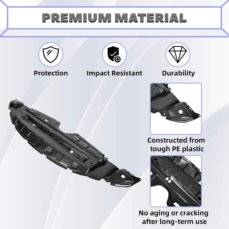HECASA Front Engine Splash Shield Compatible with 2011-2020 Toyota Sienna Under Cover Replacement for TO1228174 5144108030 12171444 LYAP-505T