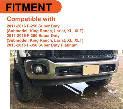 Valance Compatible with 2011-2016 Ford F-250 F-350 F250 F350 Super Duty RWD Front Lower Bumper Air Dam Deflector Valance Panel Replacement for BC3Z17626AA FO1095241 LYAP-002