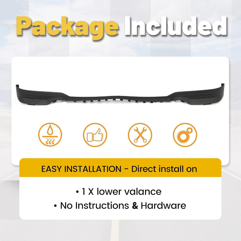 ECOTRIC Front Lower Valance Panel Apron Compatible with 2014 2015 Silverado 1500 Air Dam Bumper Deflector Replace for GM1092242 23423409 LYAP-047S
