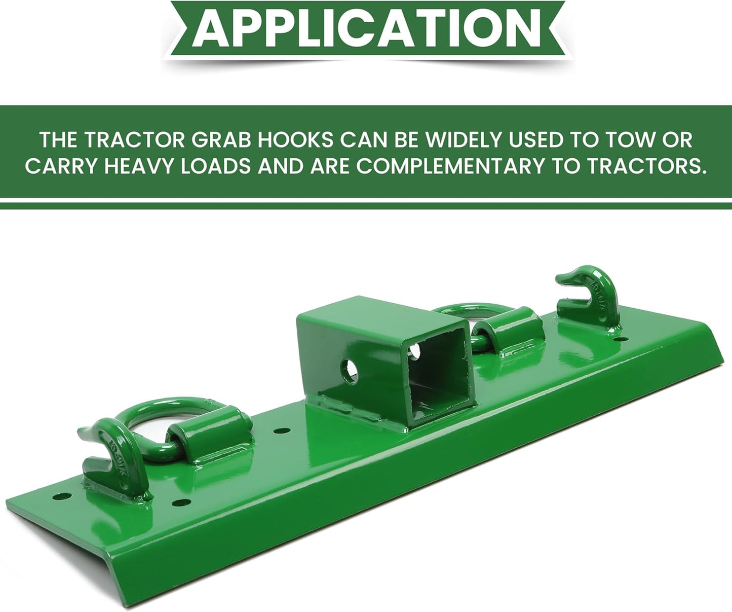 Tractor Grab Hooks 4.96 Inches W × 21.93 Inches L Compact Tractor Bolt on Grab Hooks Compatible with John Deere John Deere 4100 4010 4110 4115 2320 2520 2720 2025r 2032r 2038r 2 Inches Receiver