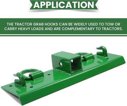 Tractor Grab Hooks 4.96 Inches W × 21.93 Inches L Compact Tractor Bolt on Grab Hooks Compatible with John Deere John Deere 4100 4010 4110 4115 2320 2520 2720 2025r 2032r 2038r 2 Inches Receiver