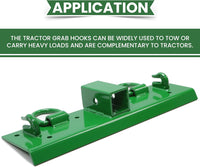Load image into Gallery viewer, HECASA Tractor Grab Hooks 4.96inches W ?¨¢ 21.93inches L Compact Tractor Bolt on Grab Hooks Compatible with John Deere John Deere 4100 4010 4110 4115 2320 2520 2720 2025r 2032r 2038r 2inches Receiver LYJD-009

