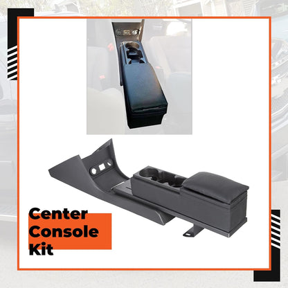 Center Console Kit Compatible with 2011-2020 Dodge Charger Police w/Mini Cup Holder Plate and Trim Set (You Will Receive Two Packages) LYAP-311-2+LYAP-311-3