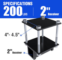 Load image into Gallery viewer, RV Bumper Hitch Receiver 2 inches Adapter for 4-4.5 inches Bumper Trailer Cargo Carrier Bike Racks(200LBS) LYOM-033
