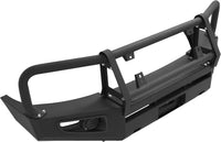 Load image into Gallery viewer, Front Bumper Assembly Compatible with 2004-2011 Nissan Titan, 2004 Pathfinder Armada and 2005-2007 Armada, W/Bull Bar, Fog Light Hole and Winch Mount, 3pcs-Main Body Steel Powder Coated LYAM-X1209A+LYAM-X1209B
