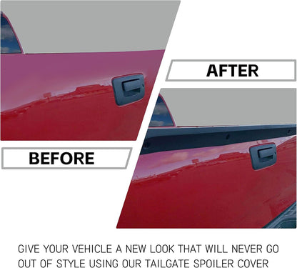 Tailgate Cap Top Protector Molding Spoiler Cover Compatible with 2007-2013 Chevy GMC Silverado Sierra 1500 2007-2014 2500 3500 Replacement for 25844299 GM1904104 LYAP-241