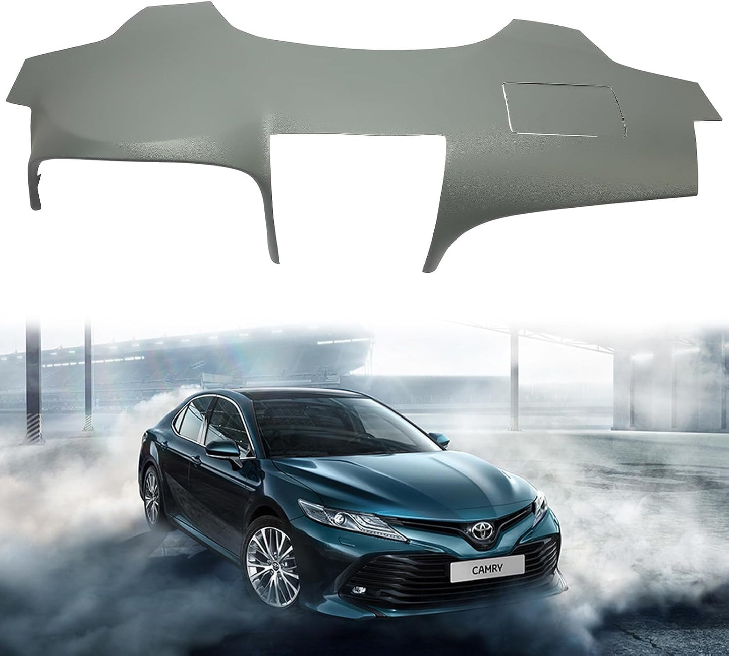 Dashboard Cap Cover Compatible with 2007-2011 Toyota Camry Gray Dashboard Cap Replacement ABS Plastic LYAP-509-1-XB