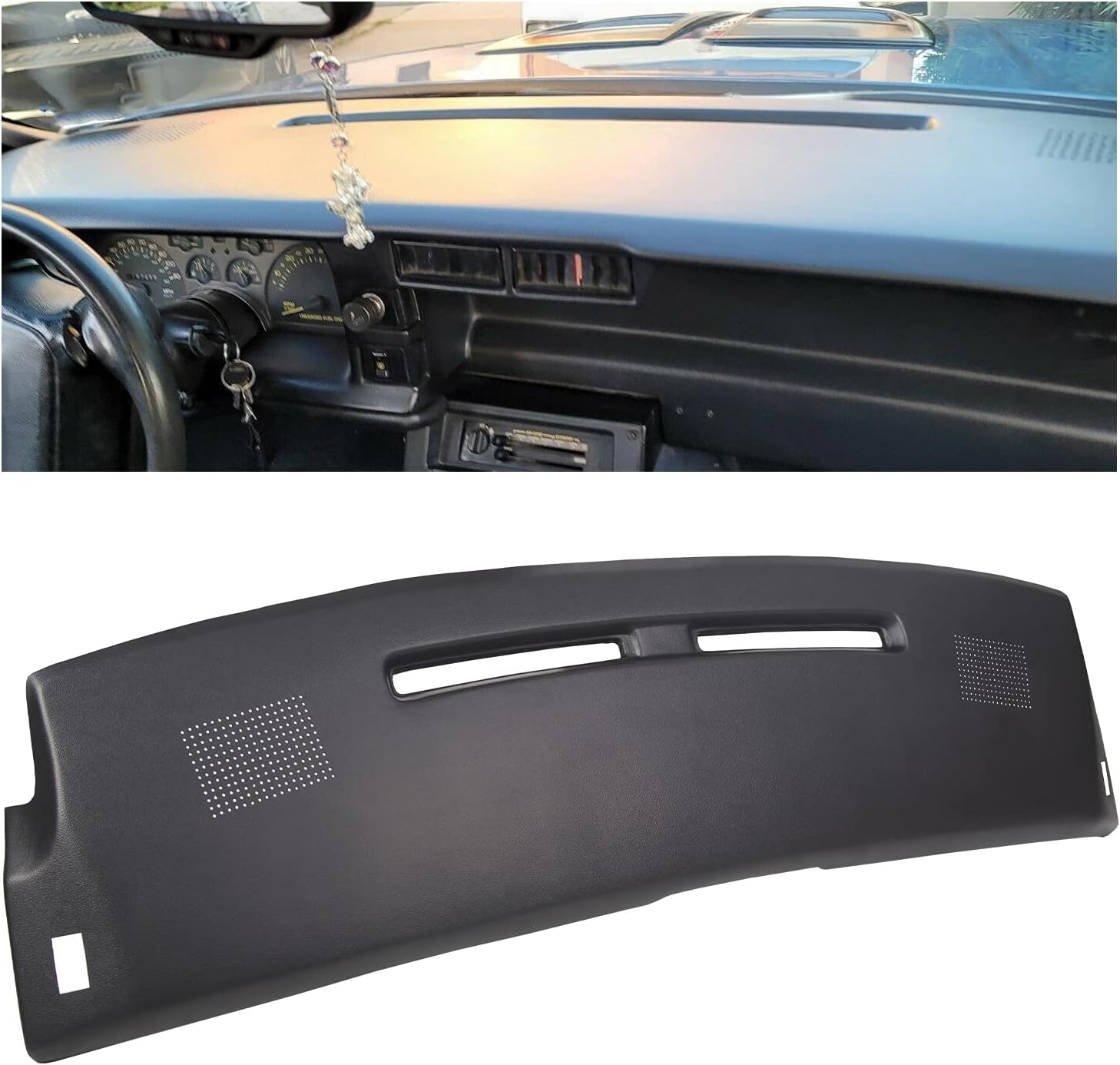 Dashboard Cover Cap Compatible with 1984-1992 Chevy Camaro Replacement Shell Bezel Dash Pad Overlay Cover LYAP-367S