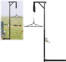 Truck 2inches Hitch Game Hunting Hoist, 600LB Big Game Hunting Deer Hoist, Include Gambrels Winch for Skinning or Cleaning Game, Winch Lift Gambrel Set 360 Degree Swivel Hitch Mounted LYOM-039