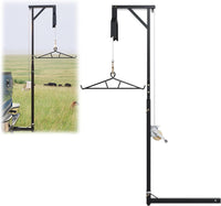 Load image into Gallery viewer, ECOTRIC Truck 2inches Hitch Game Hunting Hoist, 600LB Big Game Hunting Deer Hoist, Include Gambrels Winch for Skinning or Cleaning Game, Winch Lift Gambrel Set 360 Degree Swivel Hitch Mounted LYOM-039
