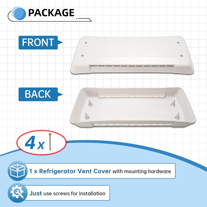 HECASA RV Refrigerator Vent Cover Compatible with Dometic Refrigerator Vents Direct Replacement Lid Cap Universal LYOP-117