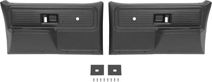 Front Door Panels Compatible with 1977-1980 Chevrolet Chevy GMC Truck Inner Trim Panel Black Pair LYAP-X1211