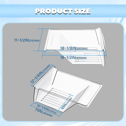 240343803 AP2115895 240343801 Crisper Pan (Bottom) Compatible with Frigidaire Refrigerator Kenmore Crisper Bin Crisper Drawer 240343805 Replacement only LYOP-054