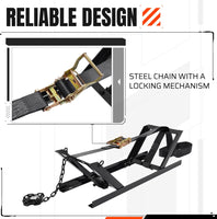 Load image into Gallery viewer, KUAFU Semi-Truck Spare Tire Carrier with Ratchet Strap Chain Truck Tire Storage Rack Portable Adjustable Tire Secure Holder with Lock LYOM-337S
