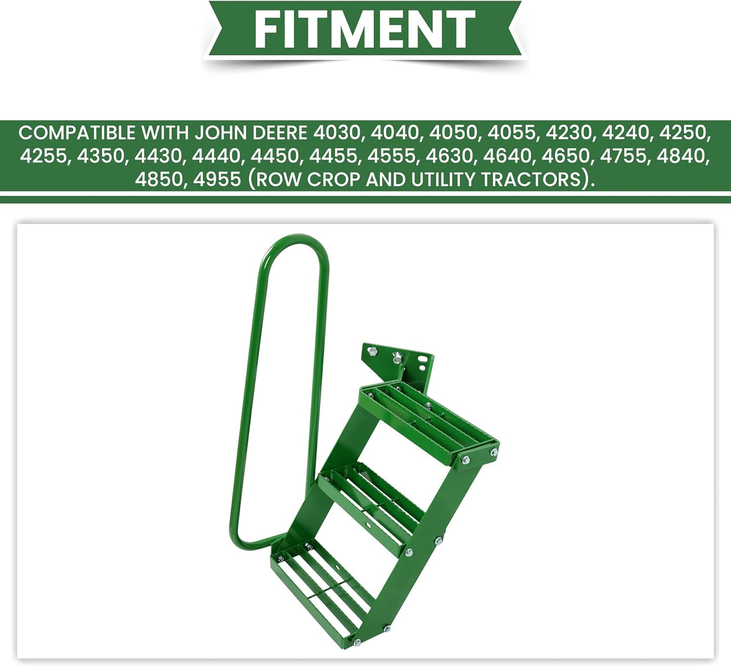 HECASA Left Hand Stair Step Kit Compatible with John Deere 4050 4240 4430 4630 4440 4230 LH Handrail LYJD-024