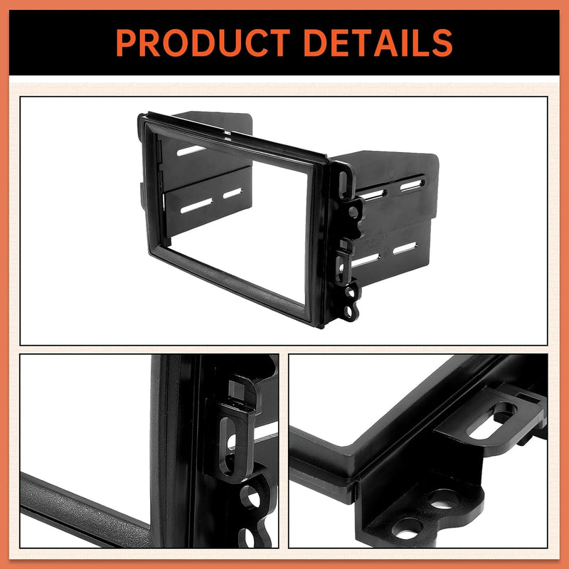 Double Din Dash Installation Kit Compatible with 2006-2014 Buick Chevrolet GMC Pontiac Saturn Car Radio Stereo Dash Bezel Wire Harness Antenna Replacement for 95-3305 LYAP-035