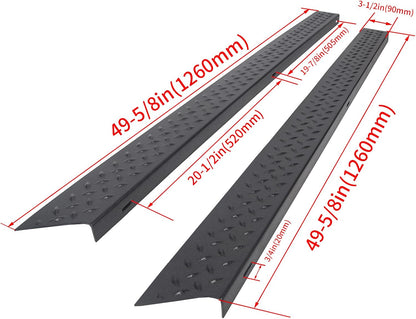 Side Body Armor Rocker Panel Compatible with 1997-2006 Jeep TJ Wrangler Diamond Plate Kit Replacement for 11650.05 LYAP-362