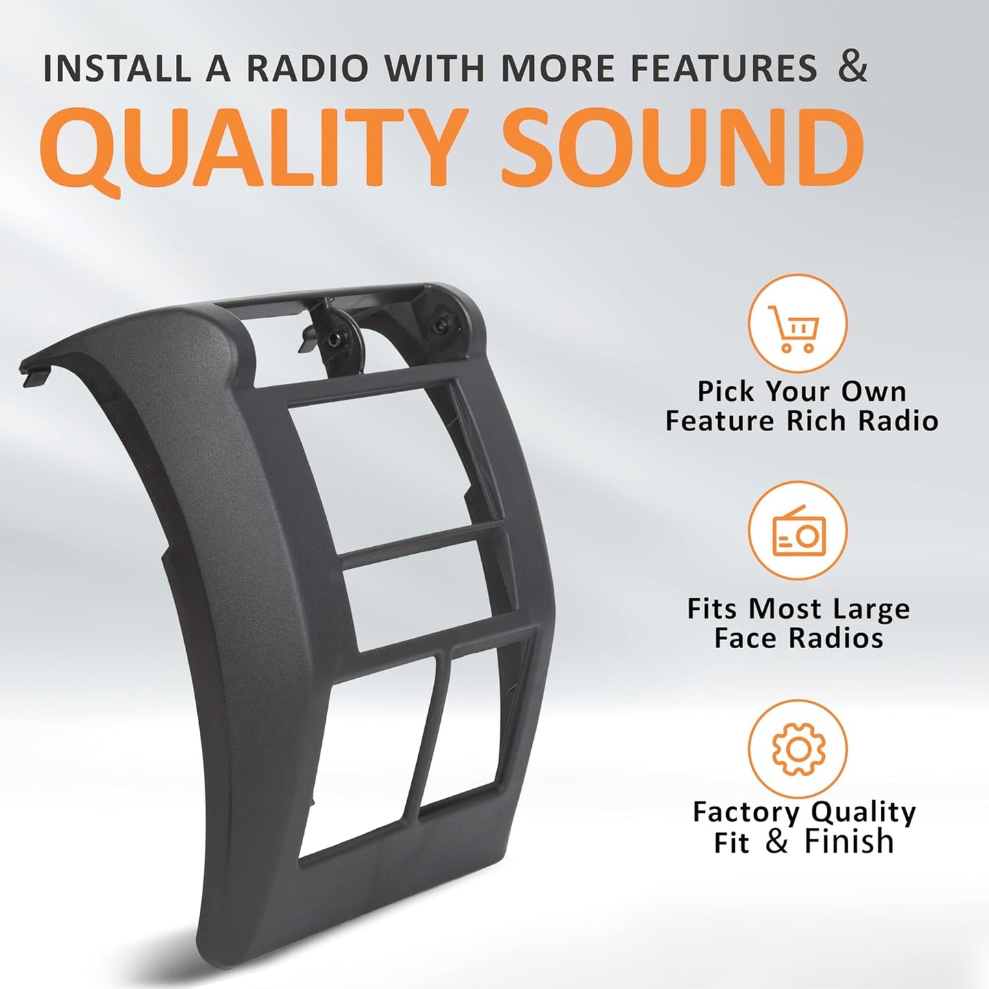 Double Din Dash Kit Compatible with 1997-2002 Jeep Wrangler TJ Radio Stereo Dash Bezel Install Kit LYAP-373