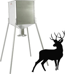 450LB Capacity Big Game Gravity Deer Feeder Galvanized Steel Hunting w/o Foot Kit LYOM-008