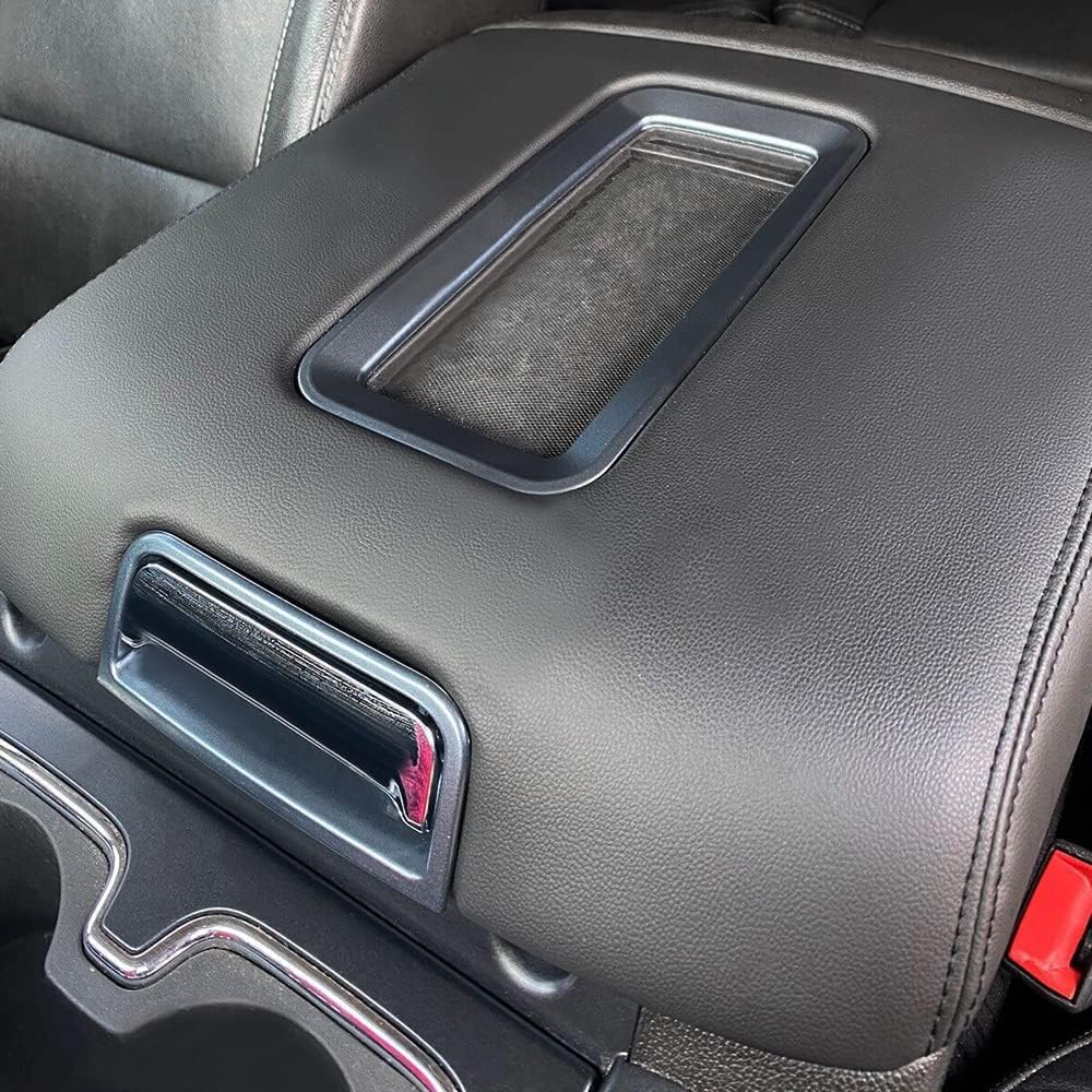 Center Console Armrest Lid Compatible with 2014-2018 Chevrolet Silverado/GMC Sierra, 2015-2020 Tahoe Yukon Suburban Replace for 0227083AA L0227083AA w/Steel Bracket Black Artificial Leather LYCP-014