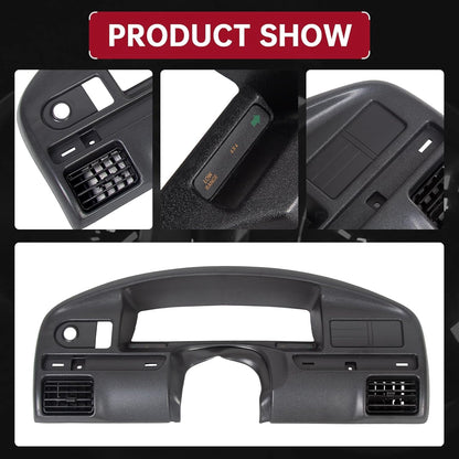 Dash Panel Bezel Cover Compatible with 1992-1997 Ford F250 F350 Bronco Replacement for F2TZ-15044D70-A (Gas Engines ONLY) LYAP-374