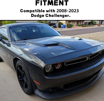 Strut Tower Brace Compatible with 2008-2023 Dodge Challenger Front Twin Tube Design Red Steel Powder Coated LYAM-771