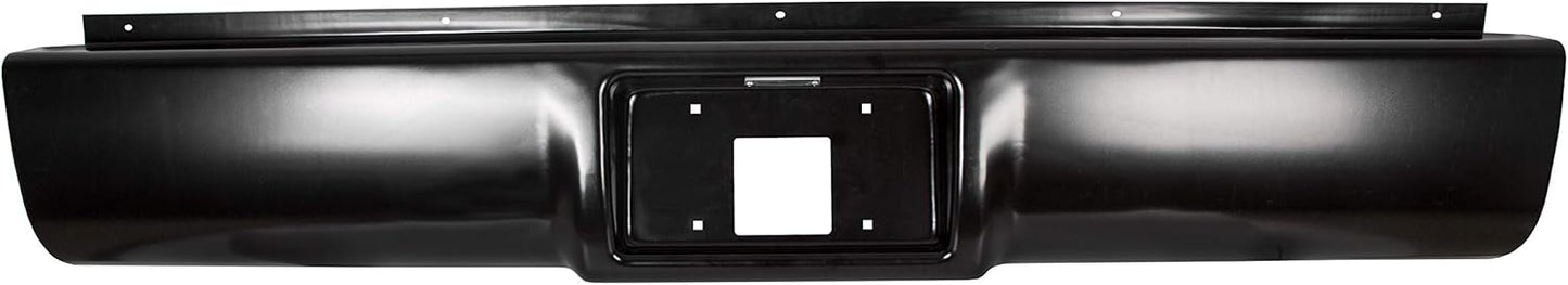 Rear Roll Pan Bumper Steel W/Light & Box Compatible With 1988 1989 1990 1991 1992 1993 1994 1995 1996 1997 1998 Chevy C1500 C2500 C3500 K1500 K2500 K3500 LYAM-404S