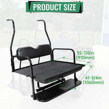 Back Folding Seat Kit Compatible with 2000.5-Up Club Car DS Models Golf Cart Flip Seat with Cushions LYA-078A+LYA-078B