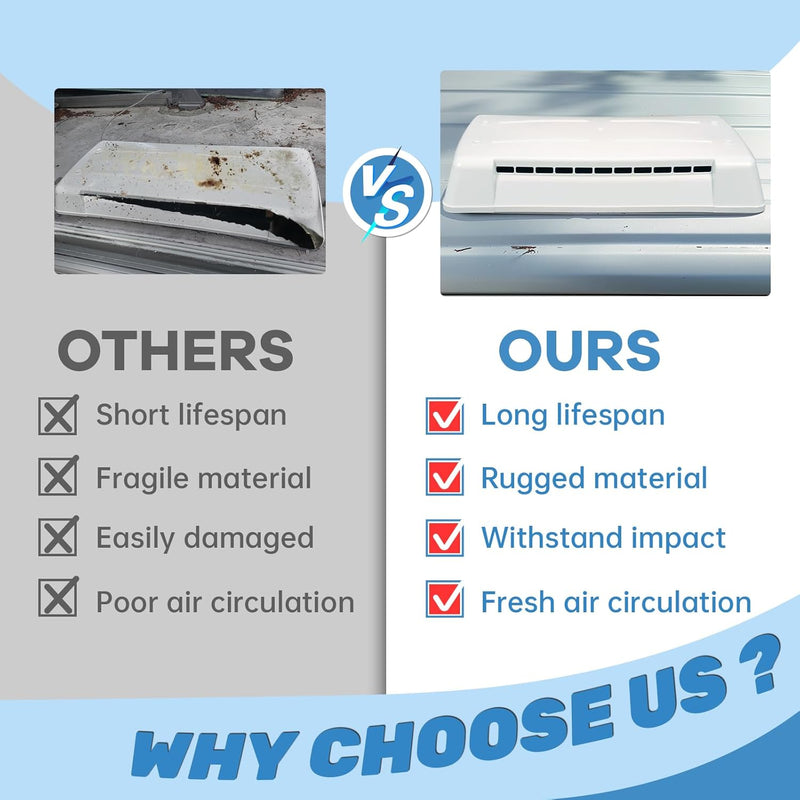 HECASA RV Refrigerator Vent Cover Compatible with Dometic Refrigerator Vents Direct Replacement Lid Cap Universal LYOP-117
