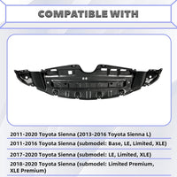 Load image into Gallery viewer, HECASA Front Engine Splash Shield Compatible with 2011-2020 Toyota Sienna Under Cover Replacement for TO1228174 5144108030 12171444 LYAP-505T
