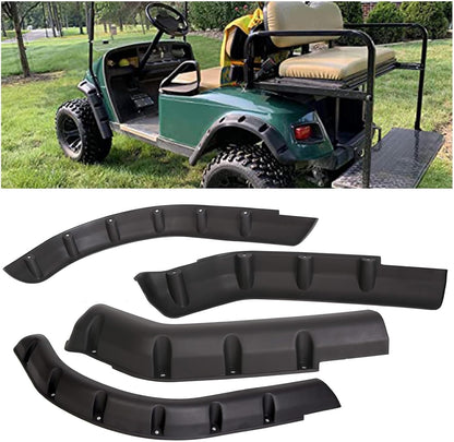 4pcs Front and Rear Standard Fender Flares Compatible with 1994-2013 Golf Cart EZGO TXT Model LYMP-049