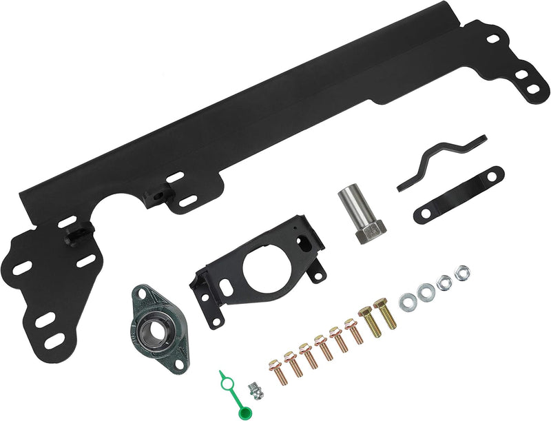 Steering Box Brace Compatible with 1984-2001 Cherokee XJ Steel W/Sector Shaft Support Steel Powder Coated Black LYAM-061