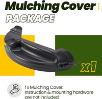 Load image into Gallery viewer, KUAFU Tractor Mulching Cover Compatible with Lawn Mowers w/ 42inches &amp; 46&#39;&#39; Decks Cub Cadet RZT-42 Troy-Bilt TB46 Craftsman T2100 Replacement for 631-05195A Mulch kit Mulch Plug Attachment Black Plastic PP LYMP-187
