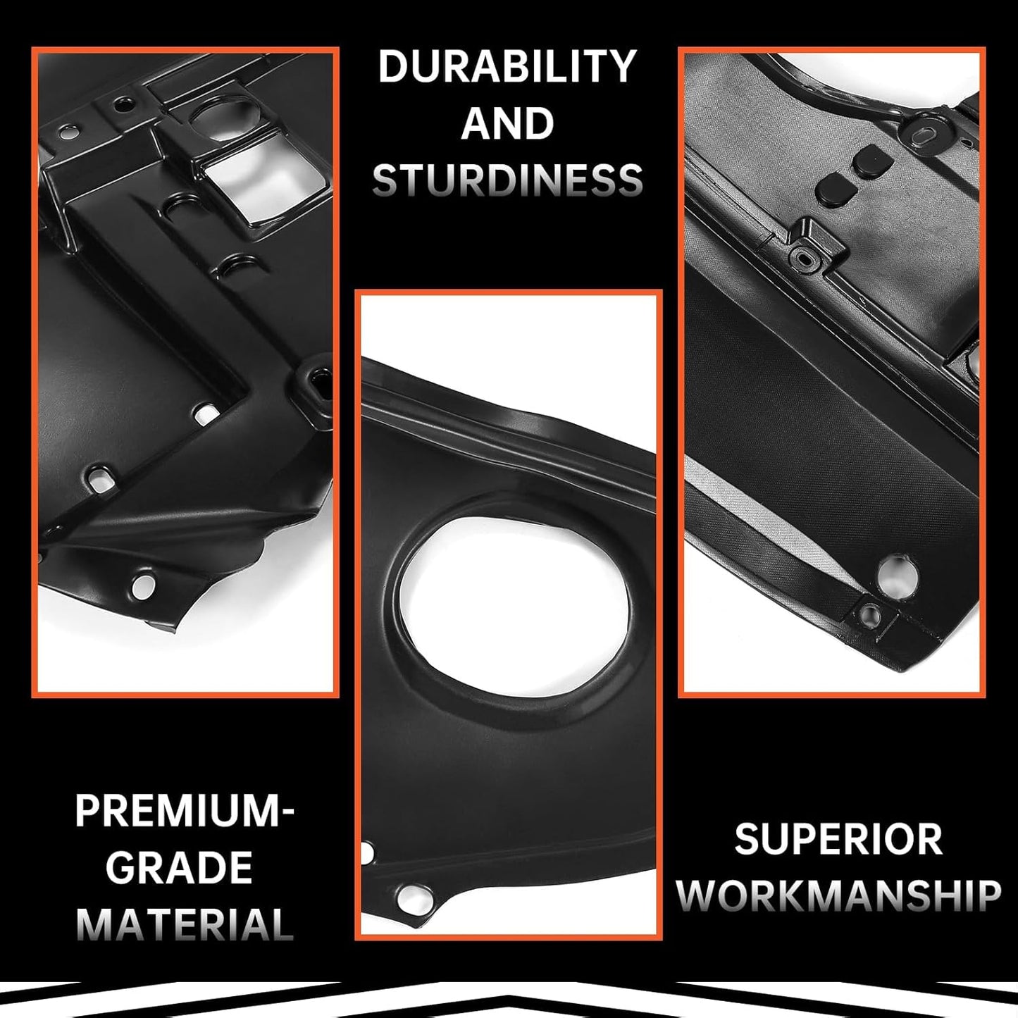 Front Engine Splash Shield Compatible with 2016-2023 Nissan Maxima 3.5L 2016-2018 Nissan Altima 2.5L 3.5L Replacement for NI1228164 75890-9HS0A Plastic Black LYAP-765S